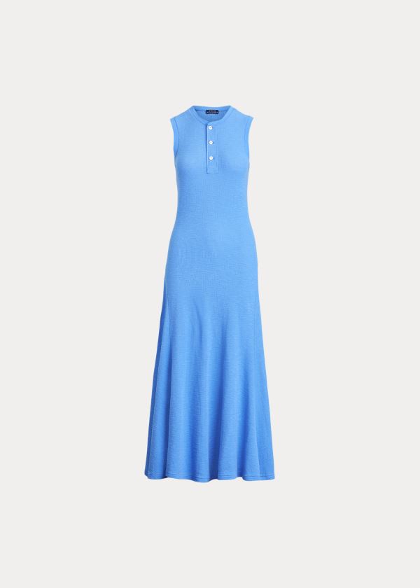 Women's Polo Ralph Lauren Cotton Sleeveless Henley Dresses | 421630YIV